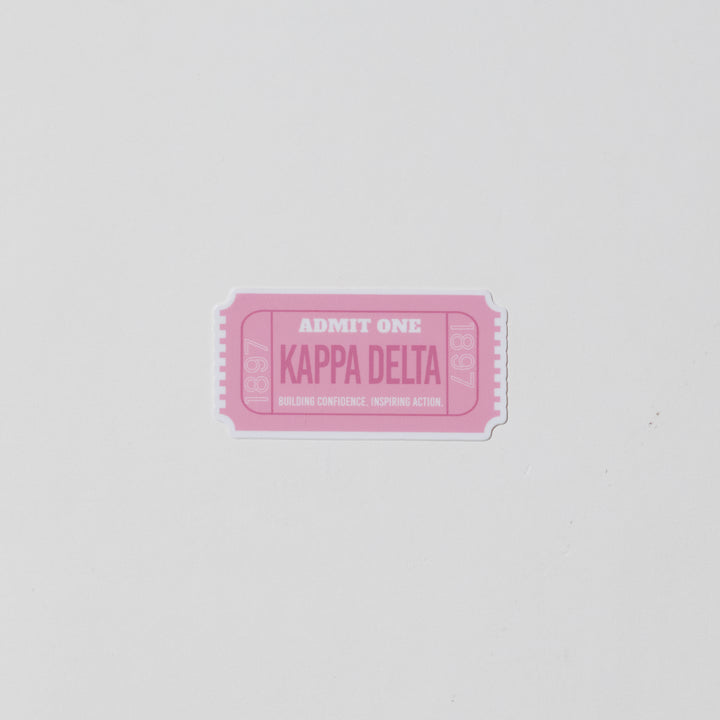 Admission Ticket Sorority Sticker