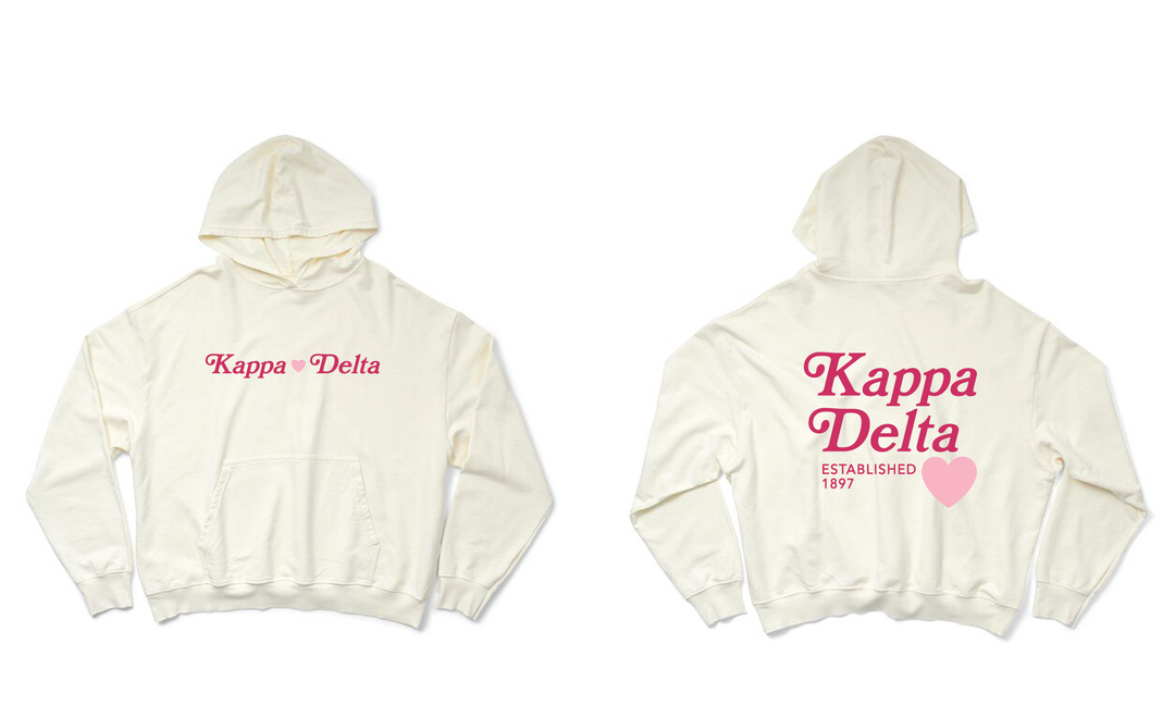 Kappa Delta Vanilla Ice Light Weight Heart Hoodie