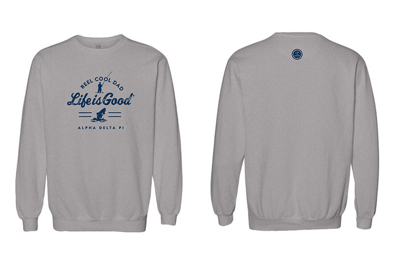 LIFE IS GOOD® Alpha Delta Pi Reel Cool Dad Crewneck