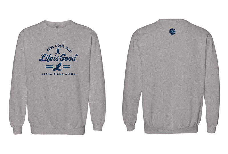 LIFE IS GOOD® Reel Cool Sorority Dad Crewneck - 2XL - 3XL
