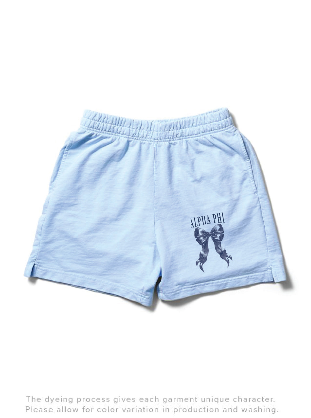 Arctic Blue Bow Light Weight Sorority Shorts