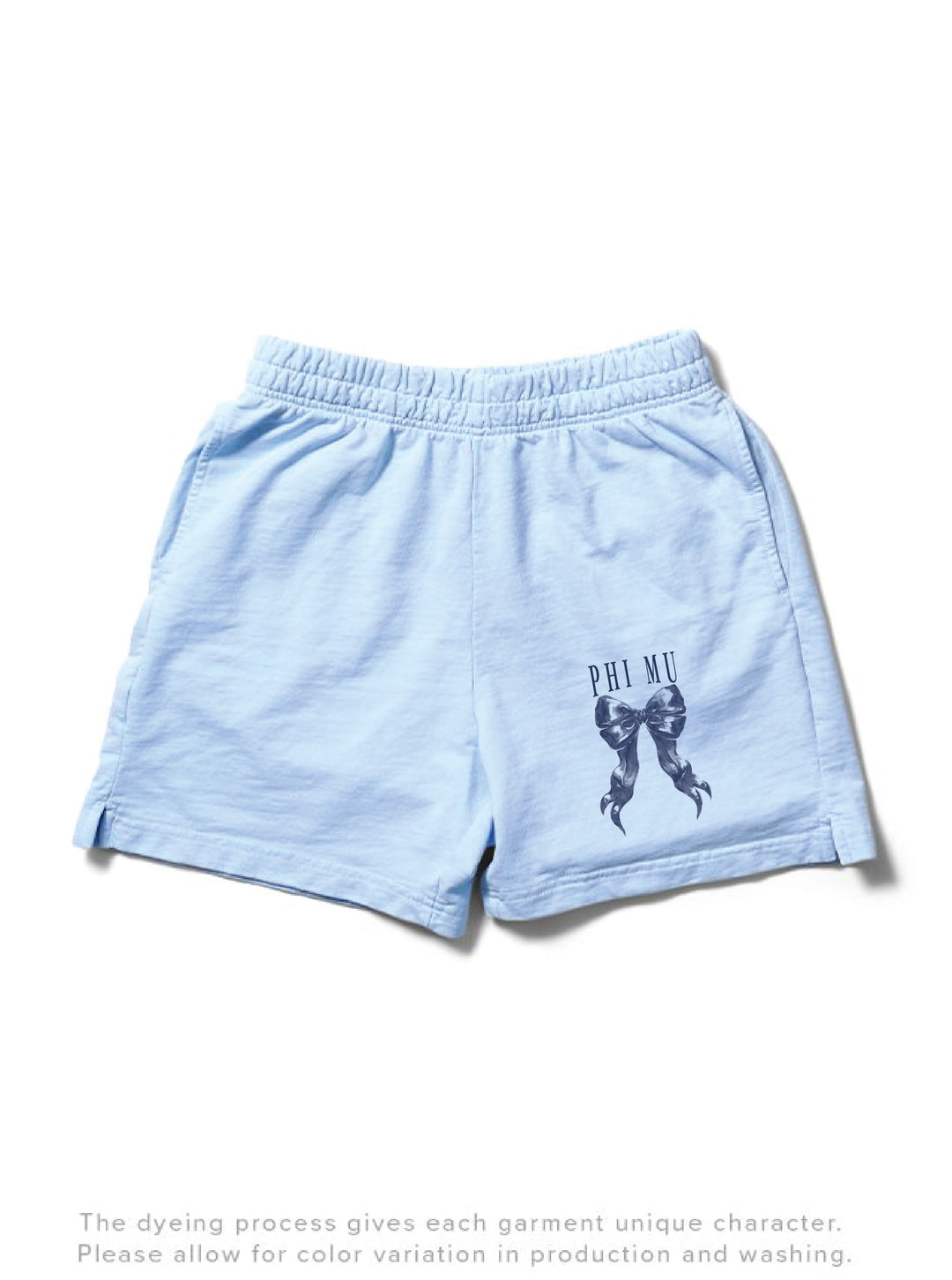 Arctic Blue Bow Light Weight Sorority Shorts