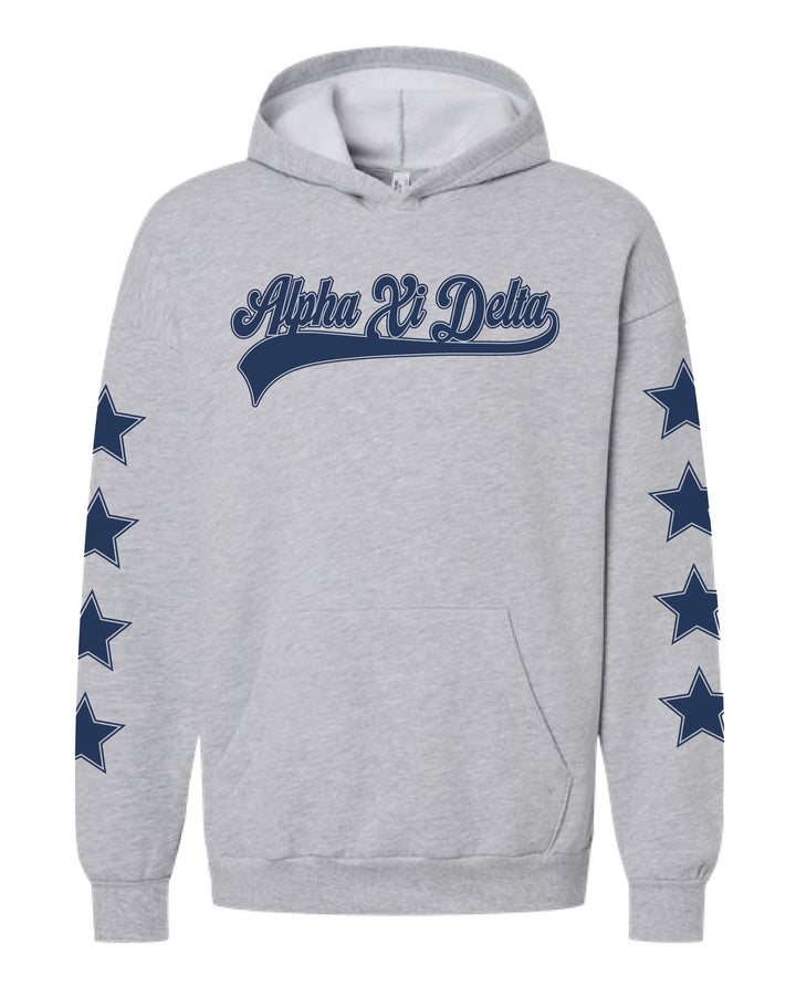 Star Sleeve Baseball Sorority Hoodie