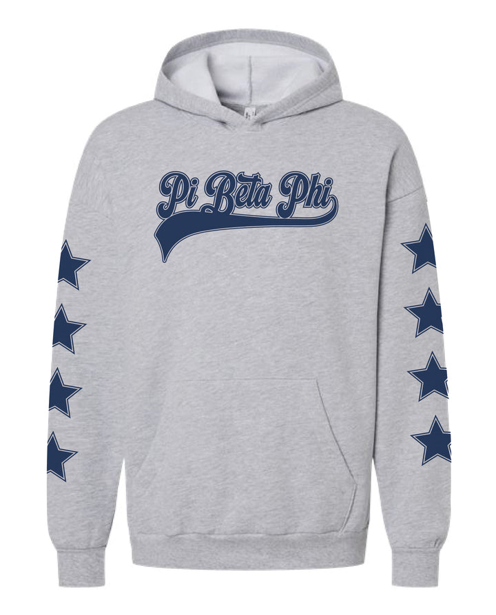 Star Sleeve Baseball Sorority Hoodie