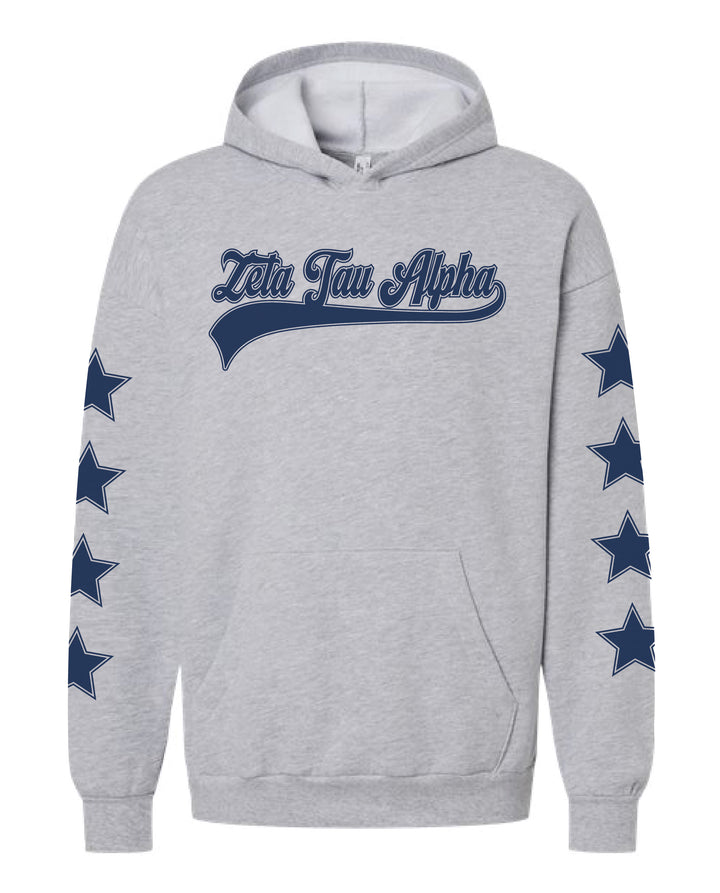 Star Sleeve Baseball Sorority Hoodie