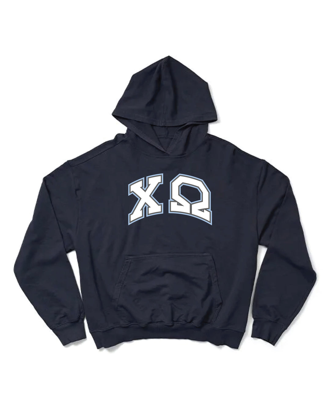 Block Letter Midnight Sky Light Weight Sorority Hoodie
