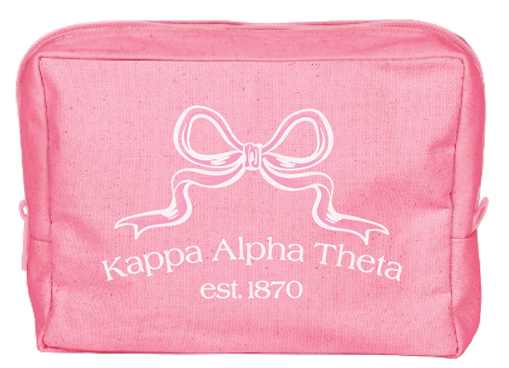 Bow Sorority Make-Up Pouch