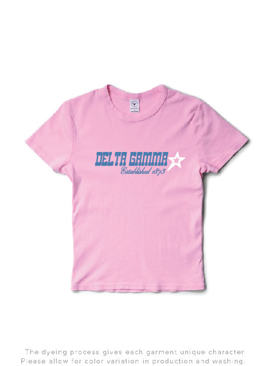 Bubblegum Star Sorority Baby Tee