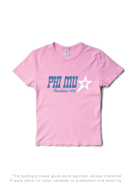 Bubblegum Star Sorority Baby Tee