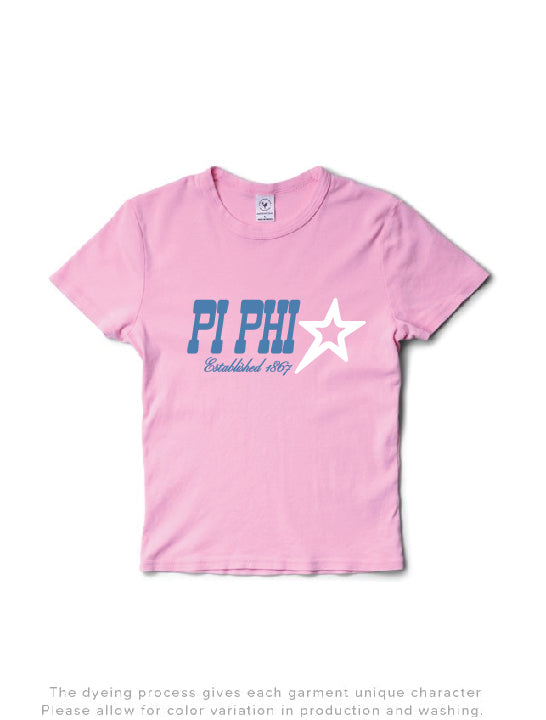 Bubblegum Star Sorority Baby Tee