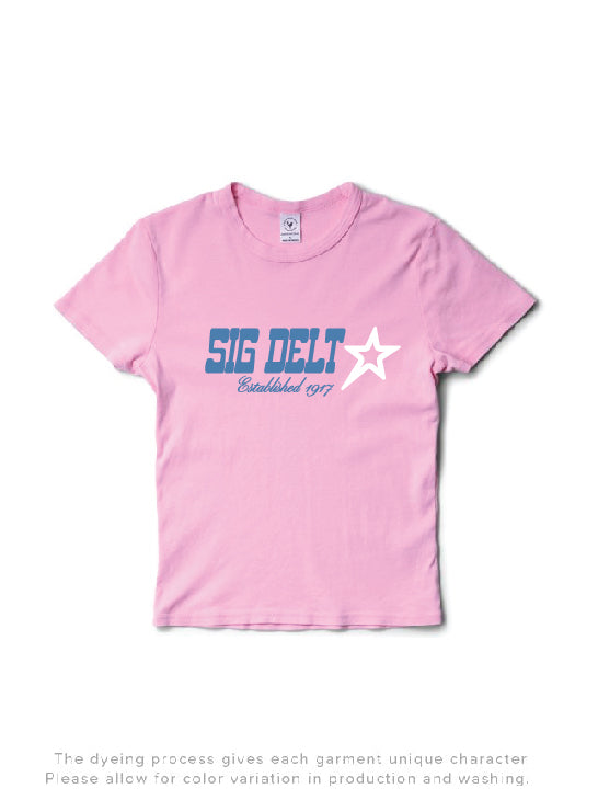 Bubblegum Star Sorority Baby Tee