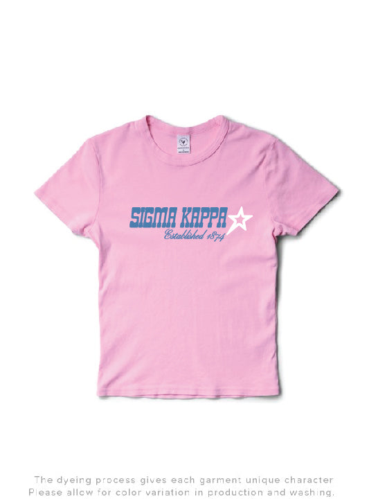 Bubblegum Star Sorority Baby Tee