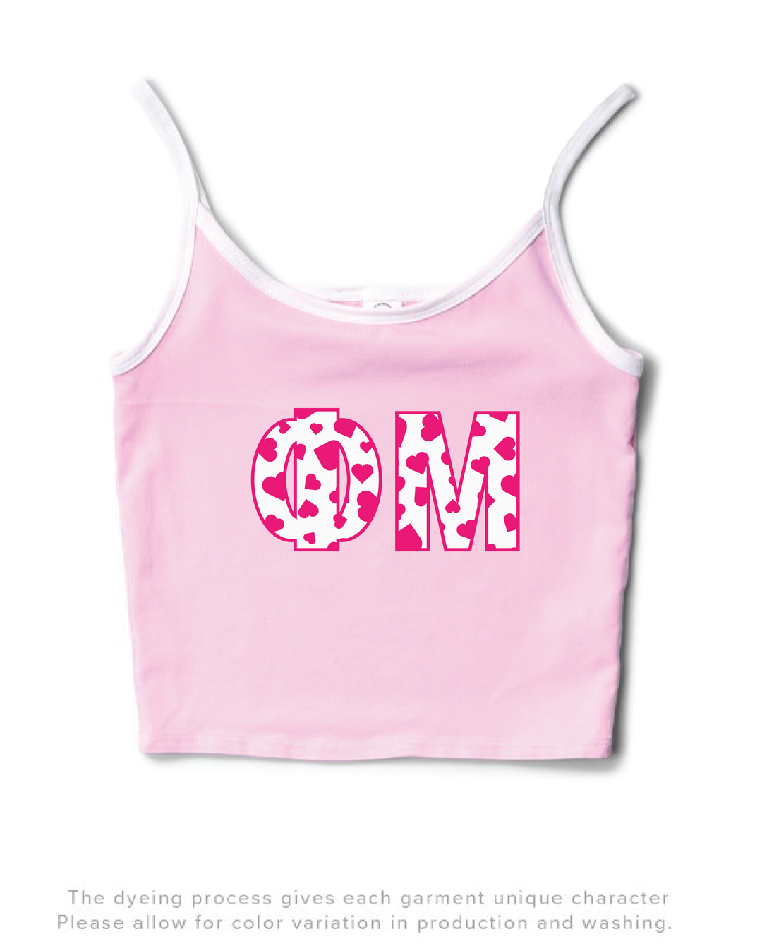 Bubblegum/White Heart Set Contrast Sorority Tank 2XL