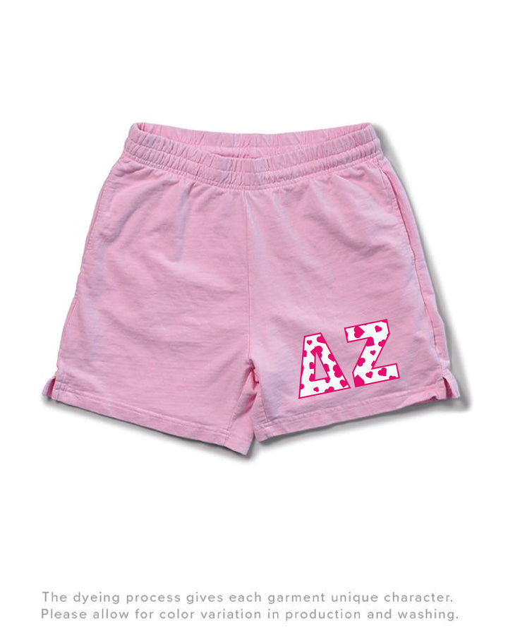 Bubblegum Heart Set Sorority Light Weight Shorts