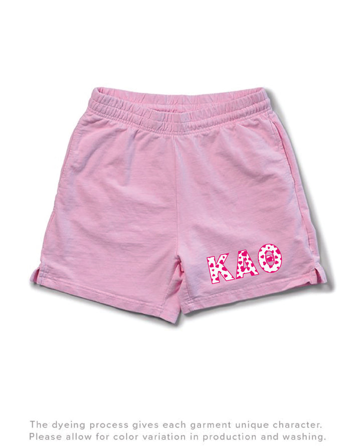 Bubblegum Heart Set Sorority Light Weight Shorts