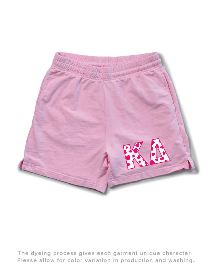 Bubblegum Heart Set Sorority Light Weight Shorts