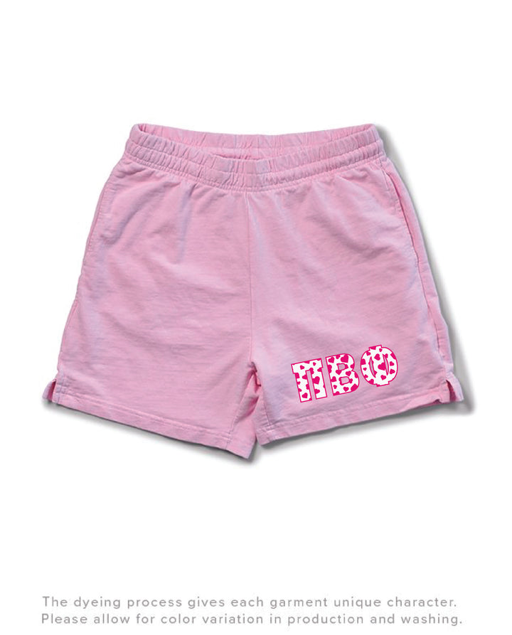 Bubblegum Heart Set Sorority Light Weight Shorts