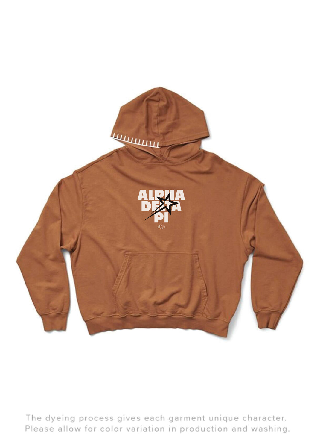 Alpha Delta Pi Caffeine Star Light Weight Hood Stitch Hoodie