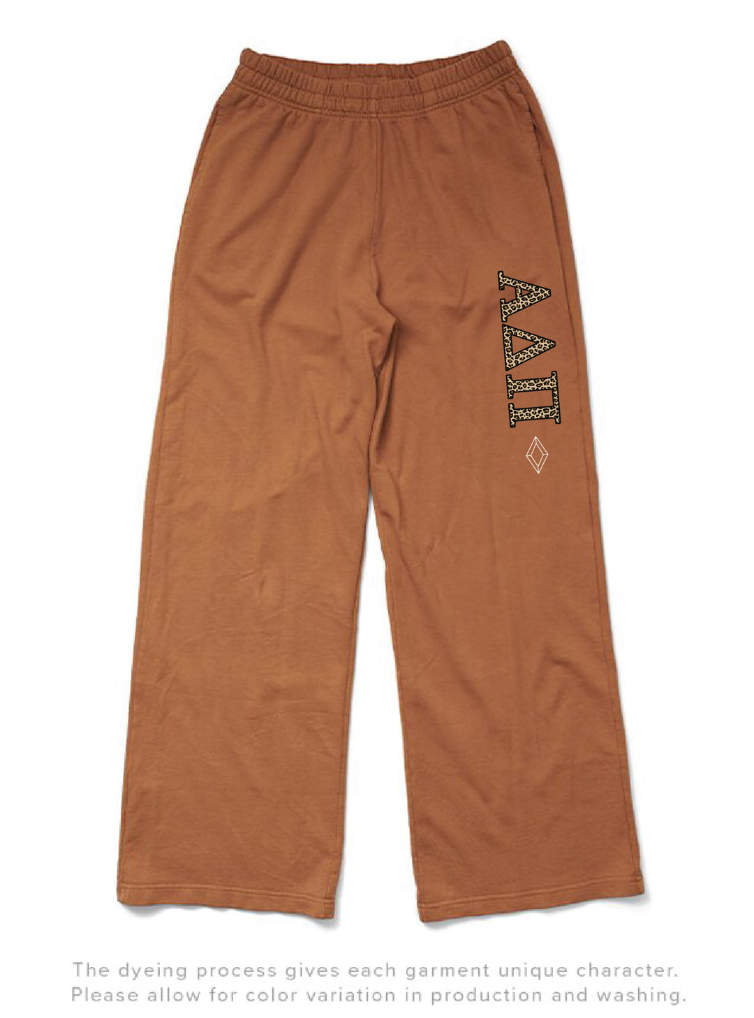 Alpha Delta Pi Caffeine Cheetah Greek Letters Light Weight Wide Leg Pants