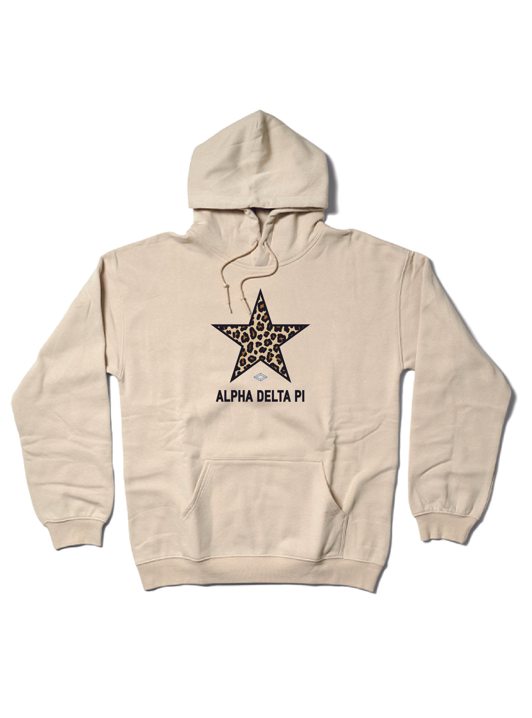 Alpha Delta Pi Cheetah Star Sand Hoodie