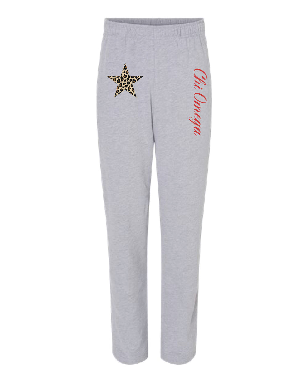 Cheetah Star Gray Sorority Straight Leg Pants