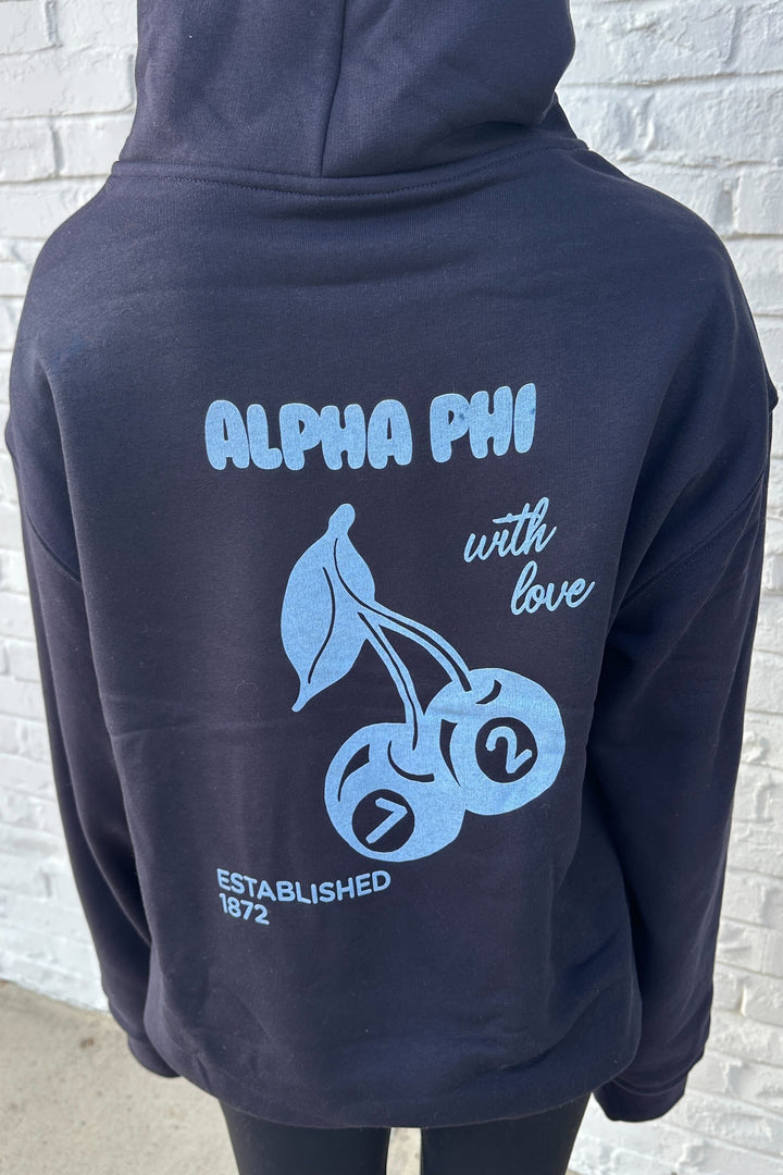 With Love Cherry Heavy Weight Sorority Hoodie