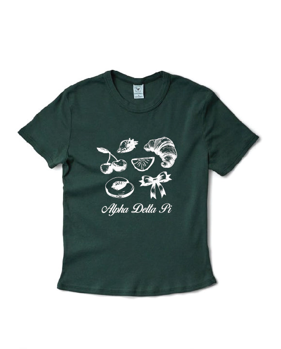 Collage Alpine Alpha Delta Pi Baby Tee