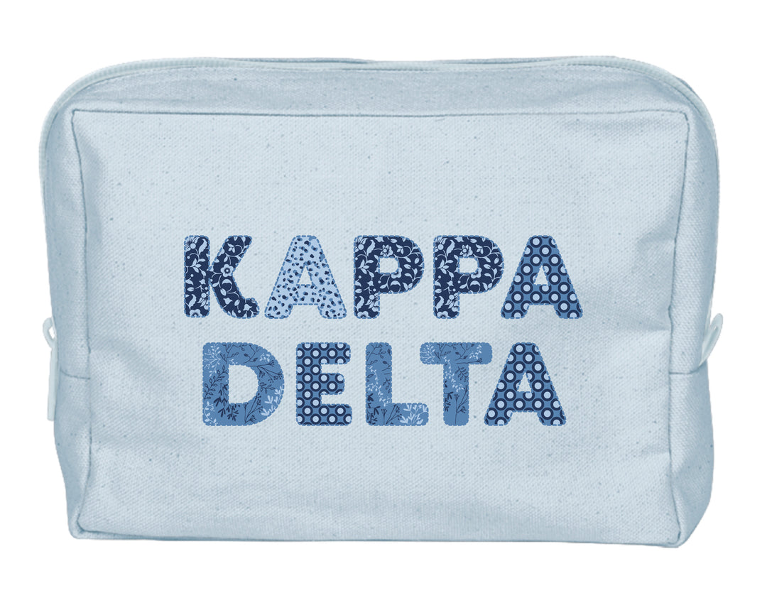 Kappa Delta Coquette Powder Blue Make-Up Pouch