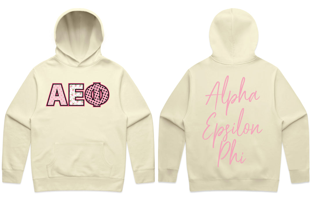 Alpha Epsilon Phi Coquette Butter Heavy Weight Sorority Hoodie