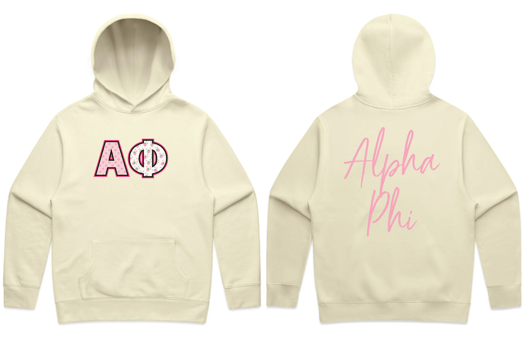 Alpha Phi Coquette Butter Heavy Weight Sorority Hoodie