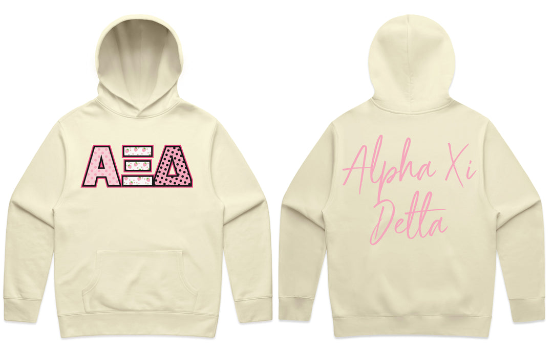 Alpha Xi Delta Coquette Butter Heavy Weight Sorority Hoodie