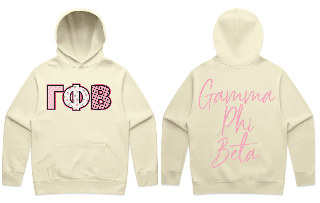 Gamma Phi Beta Coquette Butter Heavy Weight Sorority Hoodie