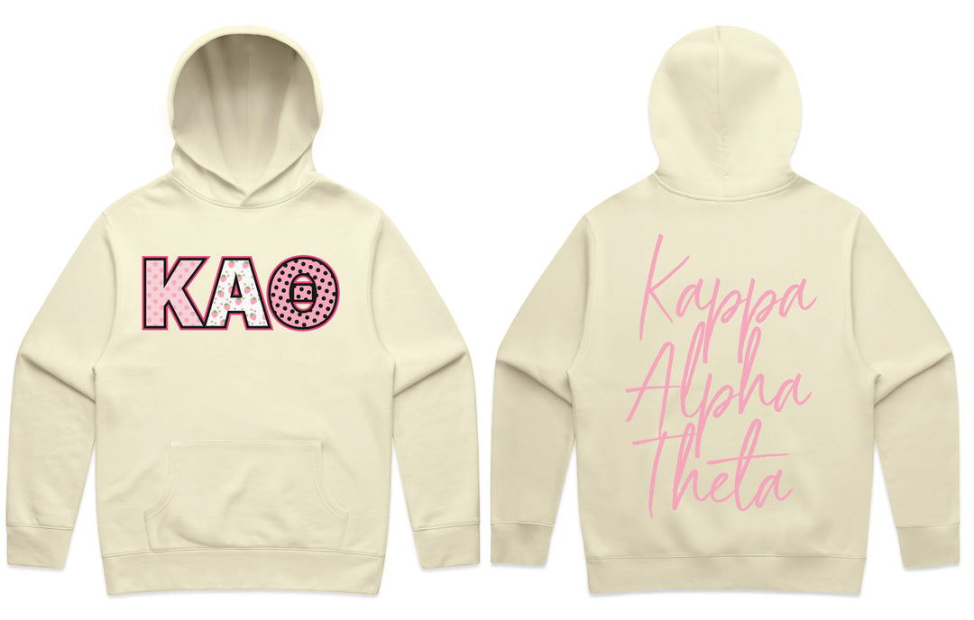 Kappa Alpha Theta Coquette Butter Heavy Weight Sorority Hoodie