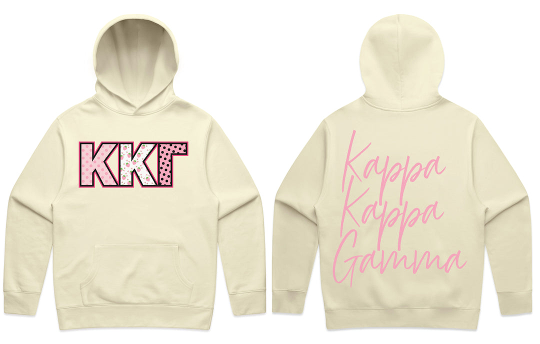 Kappa Kappa Gamma Coquette Butter Heavy Weight Sorority Hoodie