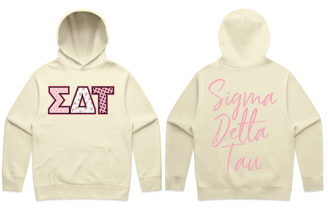 Sigma Delta Tau Coquette Butter Heavy Weight Sorority Hoodie