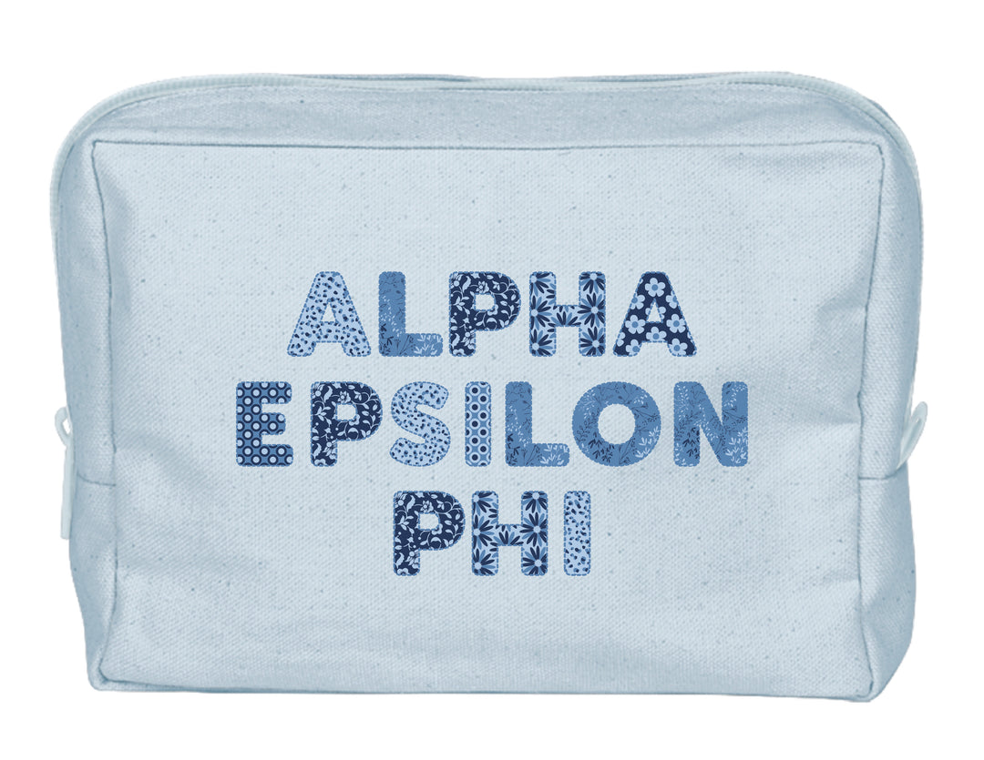 Coquette Powder Blue Sorority Make-Up Pouch