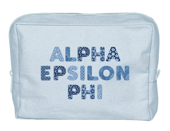Coquette Powder Blue Sorority Make-Up Pouch
