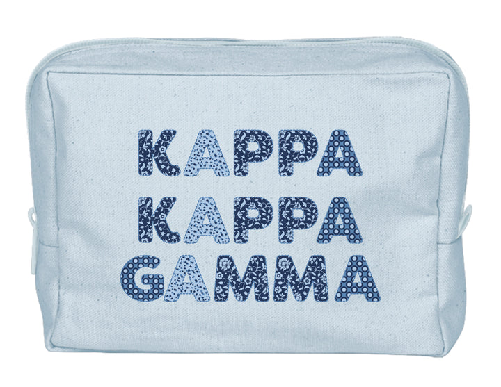 Coquette Powder Blue Sorority Make-Up Pouch