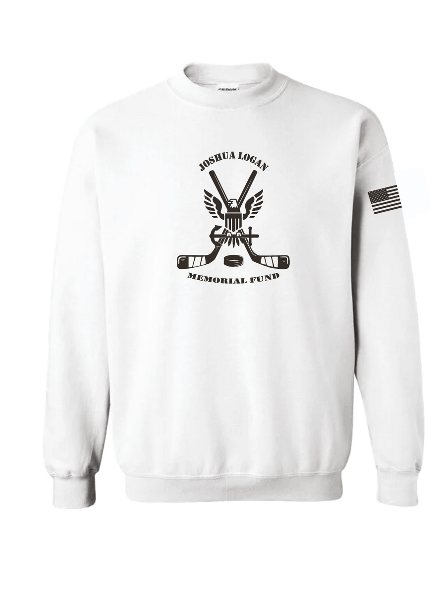Joshua Logan Memorial Fund Merch - Crew - Gildan - White