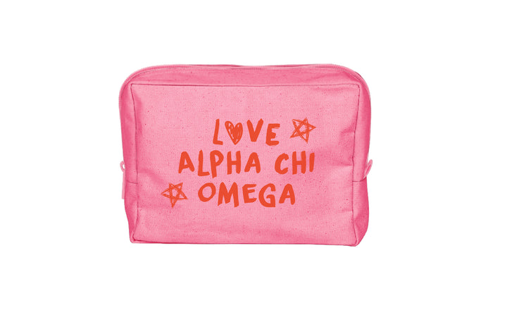Orange Doodles Make-Up Pouch