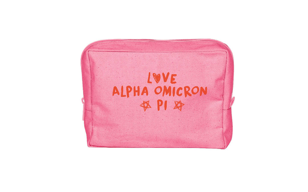 Orange Doodles Make-Up Pouch