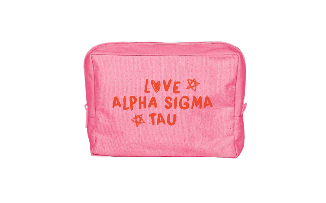 Orange Doodles Make-Up Pouch