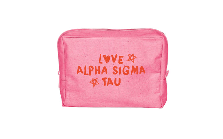Orange Doodles Make-Up Pouch