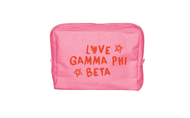 Orange Doodles Make-Up Pouch