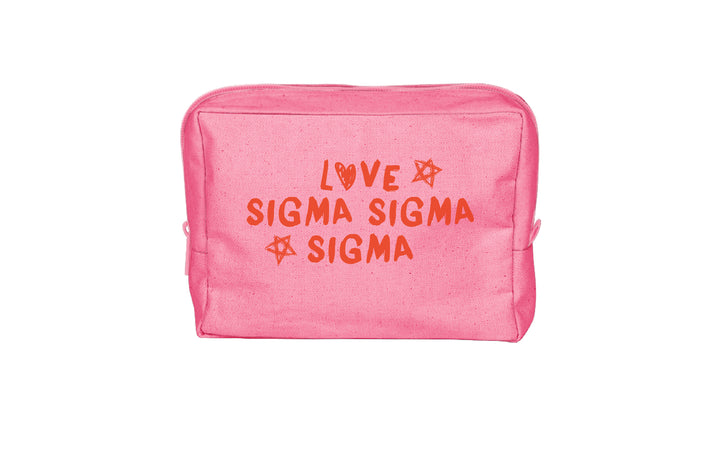 Orange Doodles Make-Up Pouch