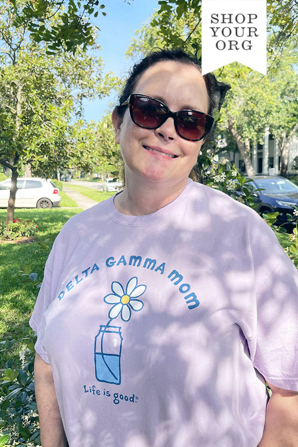 LIFE IS GOOD® Daisy Sorority Mom Tee
