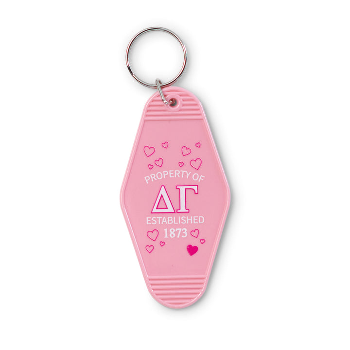 Pink Property Of Sorority Keychain