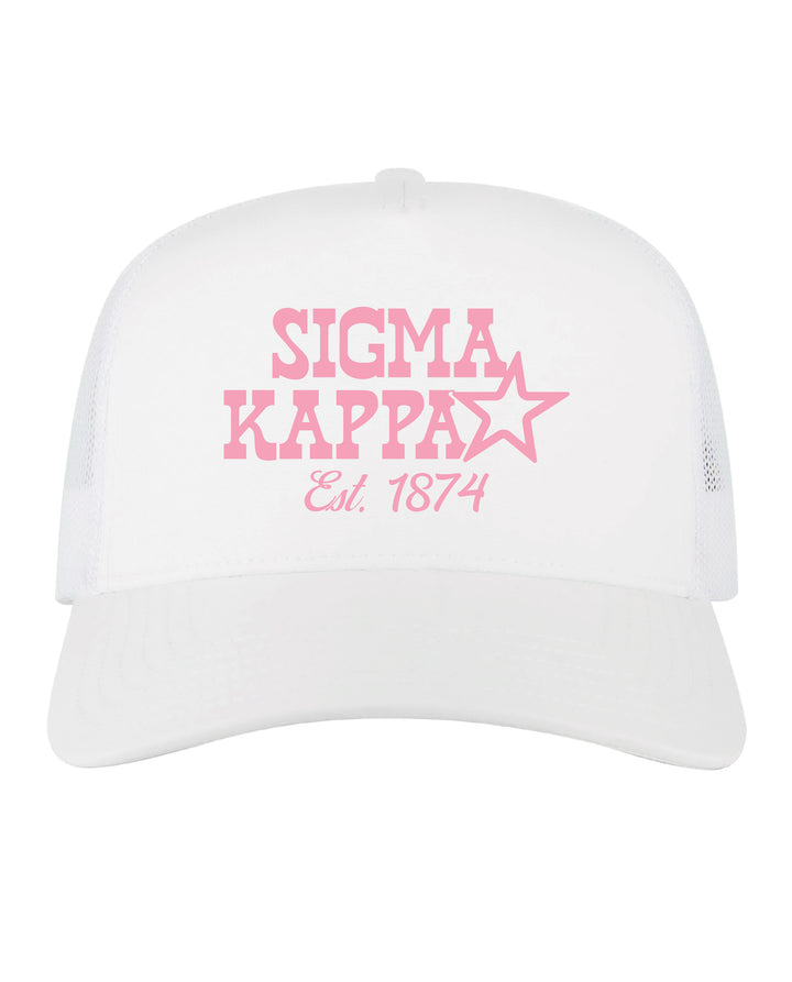 Embroidered Star Sorority Trucker Hat