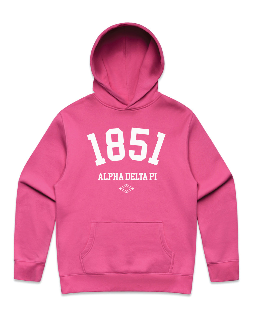 Est Year Hot Pink Heavy Weight Alpha Delta Pi Hoodie
