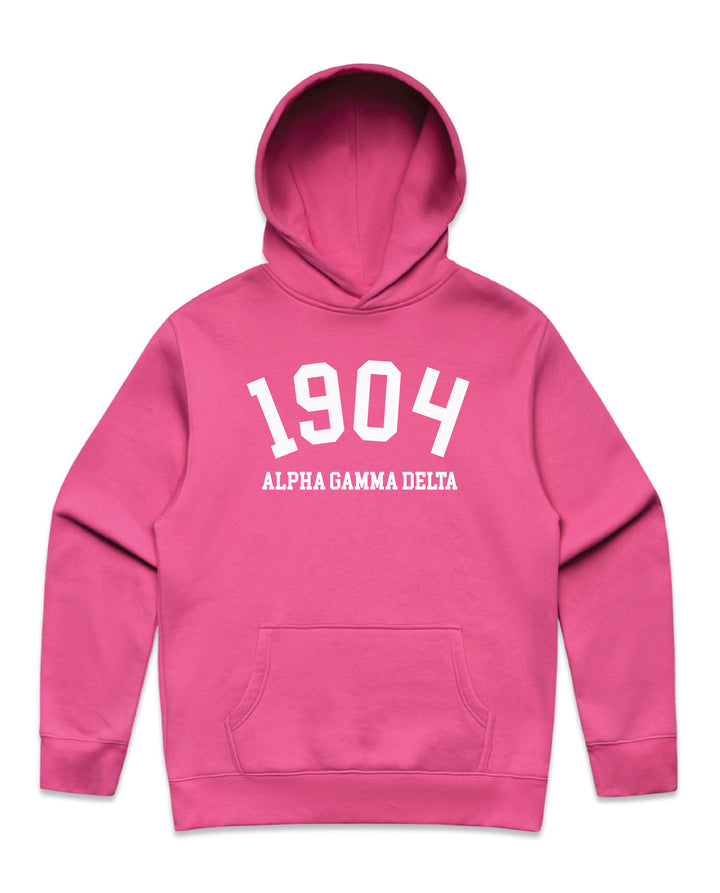 Est Year Hot Pink Heavy Weight Sorority Hoodie